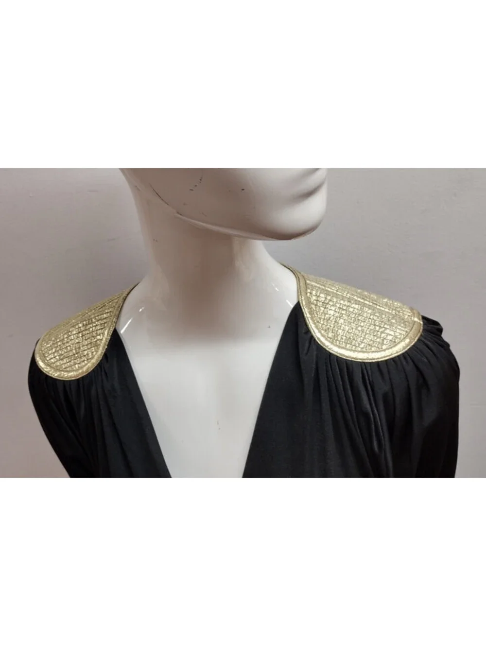 Bill Tice Black Disco Mini Dress Long Sleeve Studio 54 Chic AVANTE-GARDE 70s M/L